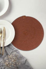Tropikhome Düz Kahverengi 32 x 32cm Supla Amerikan Servis — Kahverengi