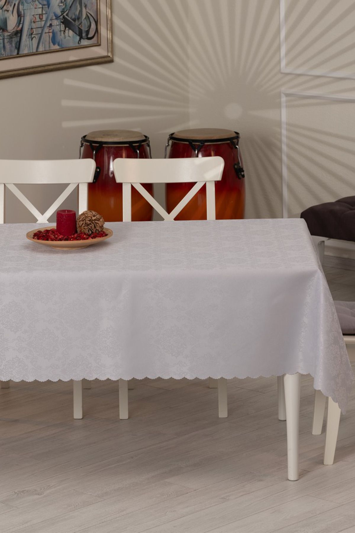 Tropikhome 120 x 160 Gri Dertsiz Leke Tutmaz Günlük Masa Örtüsü — Gri