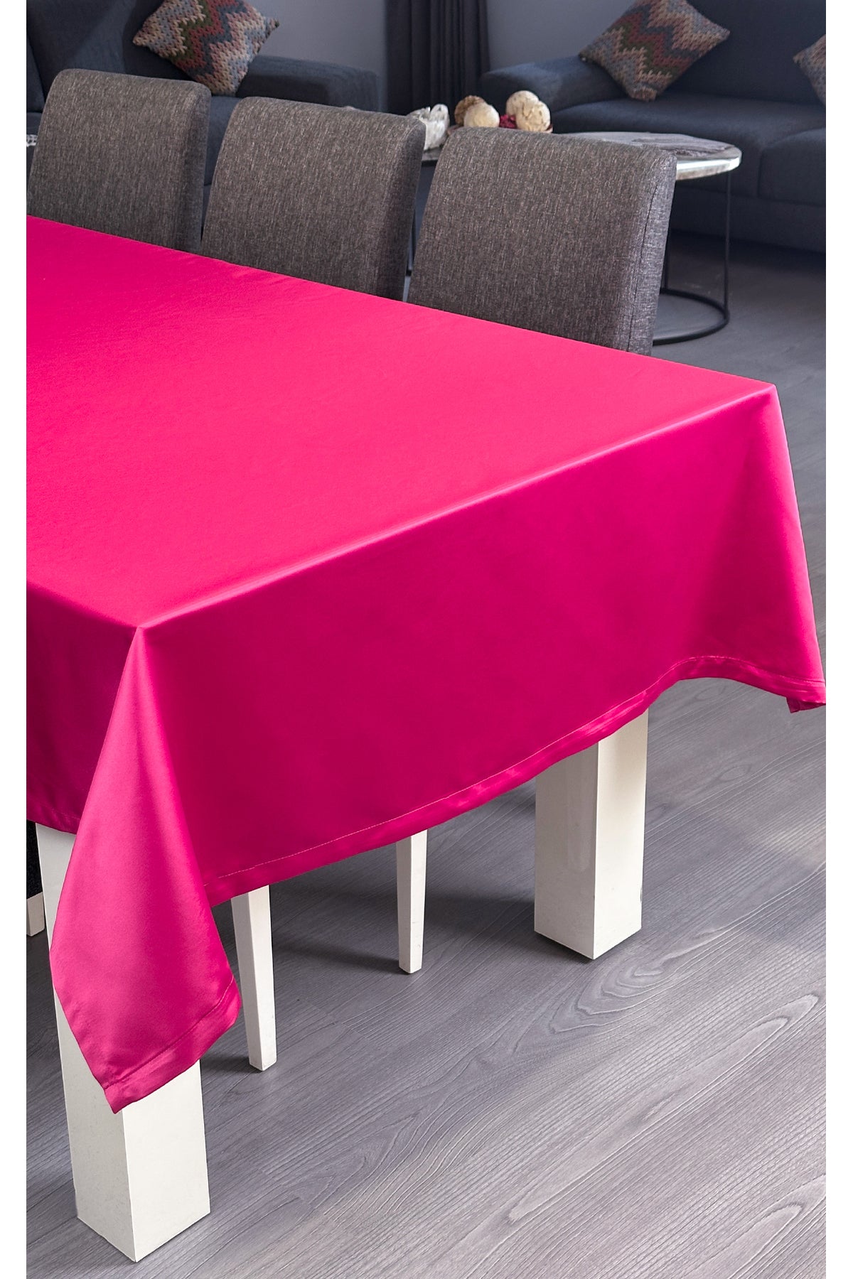 Tropikhome 140 x 180 Fuşya Dertsiz Leke Tutmaz Günlük Masa Örtüsü — Fuşya