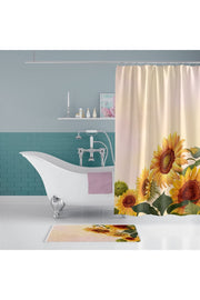Tropikhome 180 x 200 Sarı Ayçiçeği Desenli Banyo Perdesi — Sarı