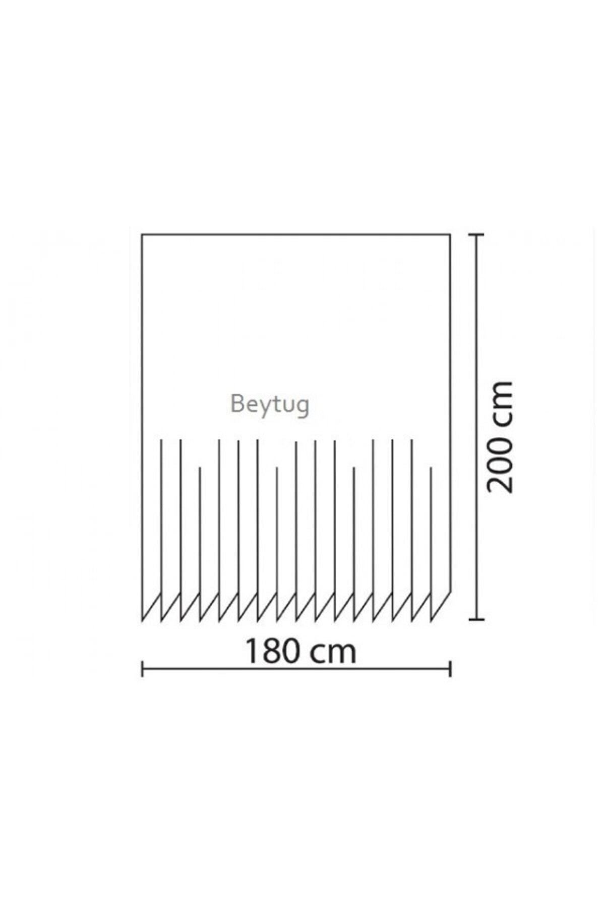 Tropikhome 180 x 200 Çok Renkli Desenli Banyo Perdesi — Çok Renkli