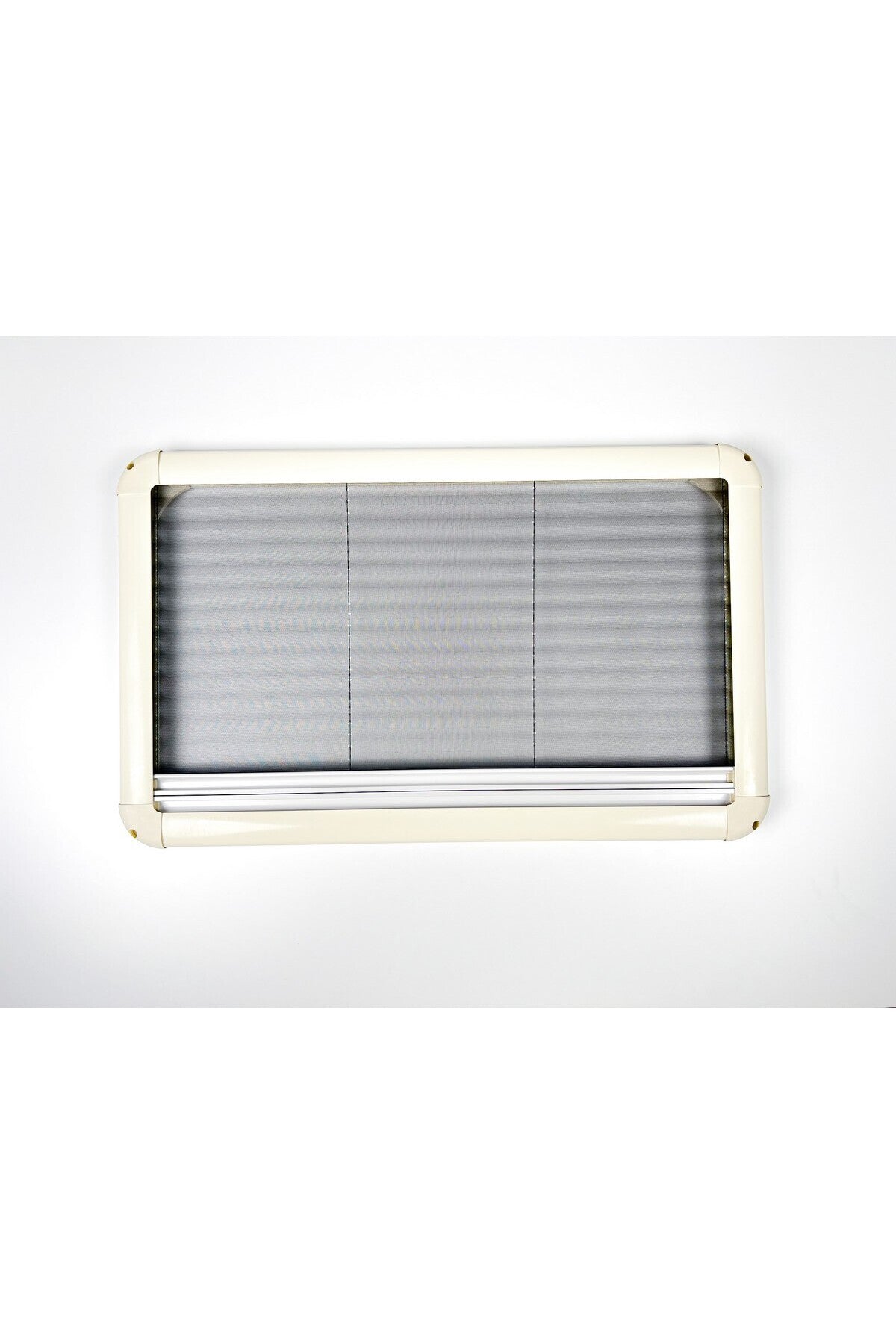 Tropikhome 50 X 50 Gri 2'si Bir Arada Plise Blackout ve Sinekliklik Karavan Perdesi — 50 X 50