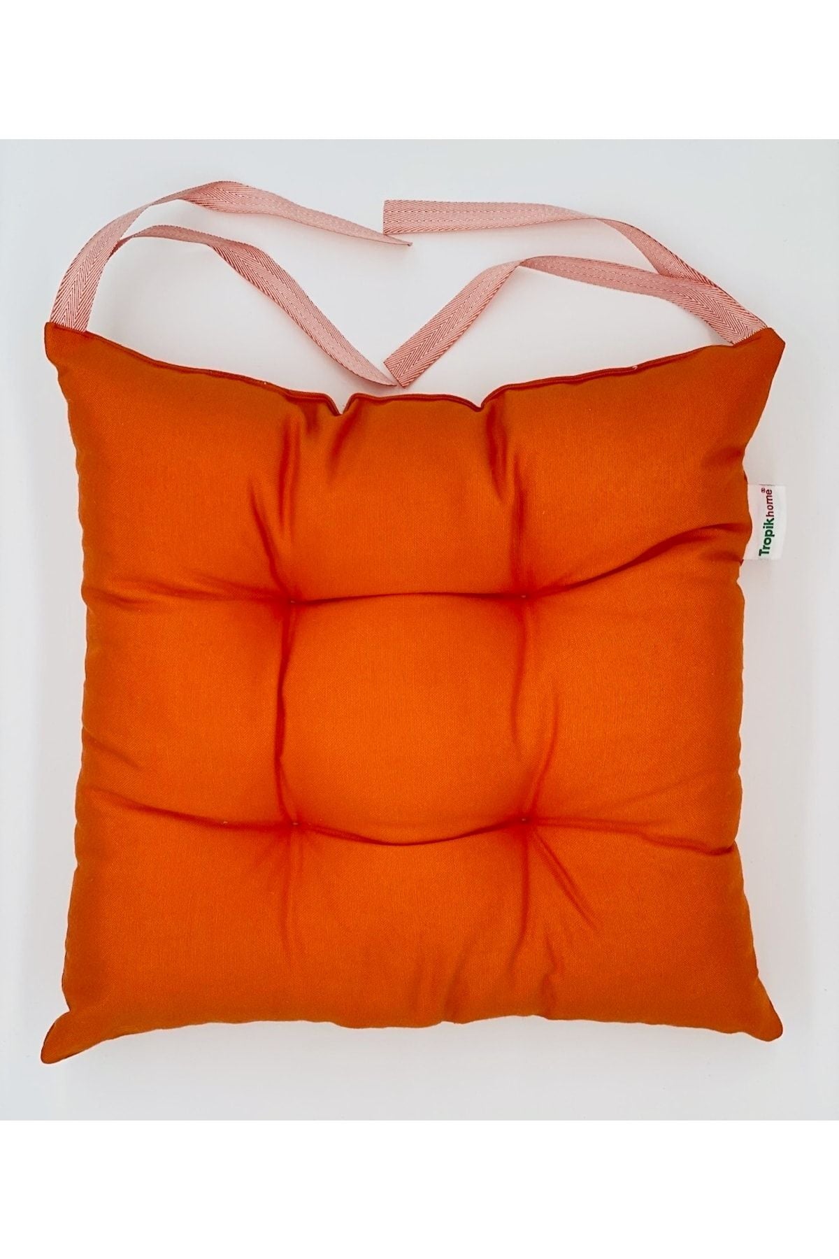 Tropikhome Ekoseli Gri 40 x 40 Pofuduk Silikon Dolgulu Sandalye Minderi — 40 x 40