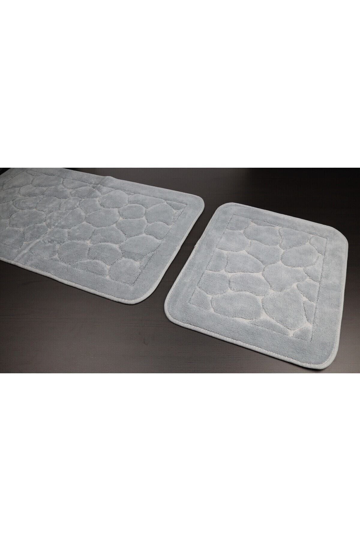 Tropikhome 60x100 ve 50x60cm 2 Parçalı Pamuk Krem Banyo Paspası — Mera