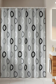 Tropikhome 180 x 200 Gri Desenli Banyo Perdesi — Gri