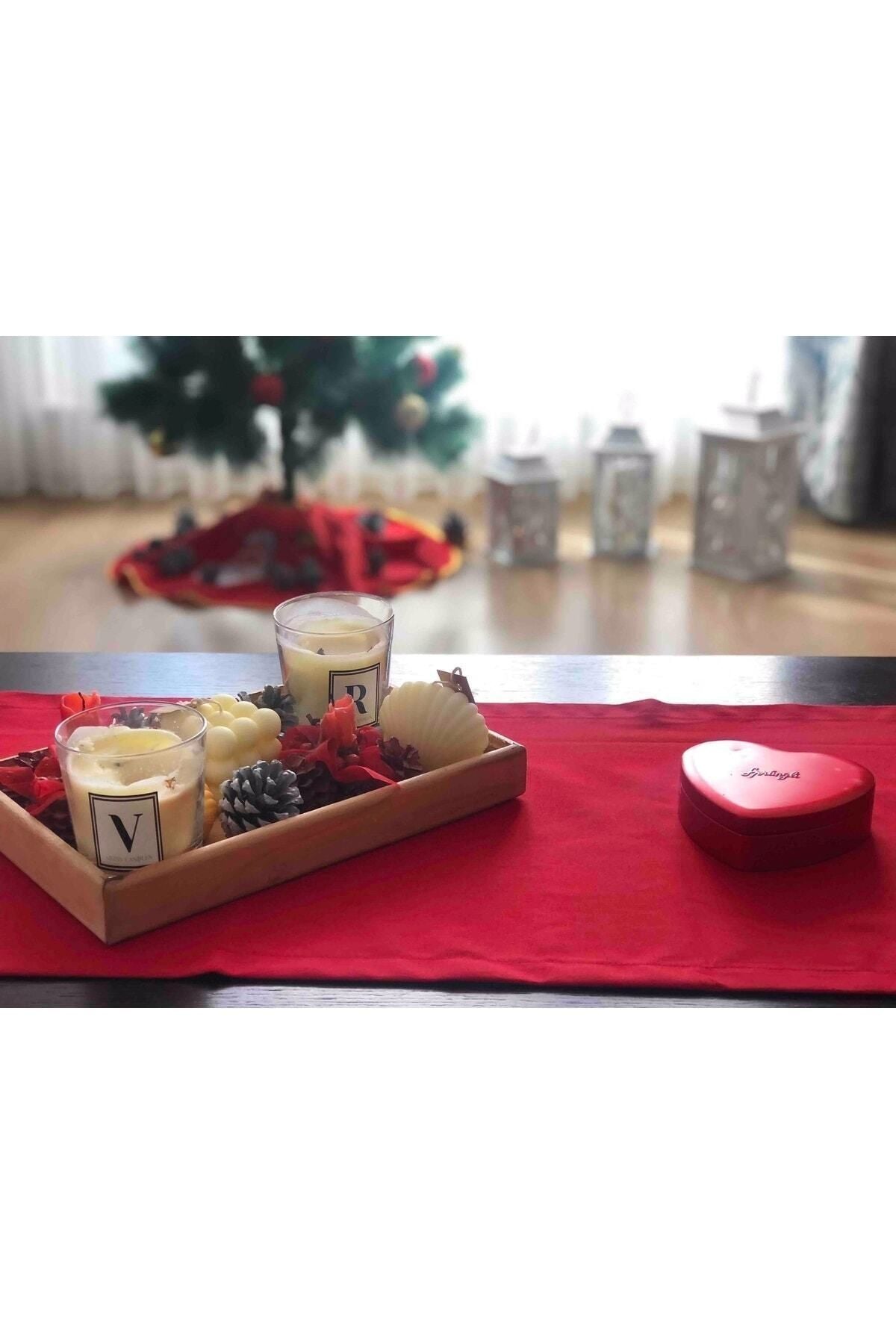 Tropikhome Pamuklu Su Geçirmez Kırmızı 40 x 140 Runner — Kırmızı
