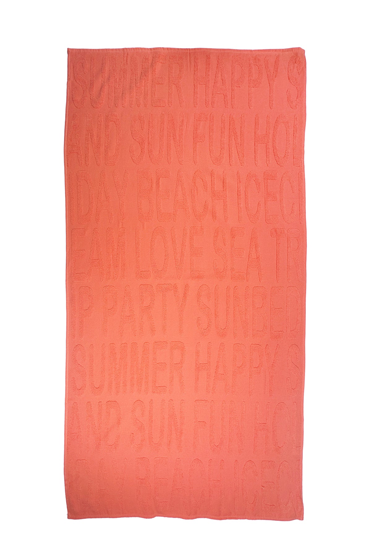 Hızlı Kuruyan %100 Pamuk 70x150cm Pembe Plaj Havlusu — 70 x 150