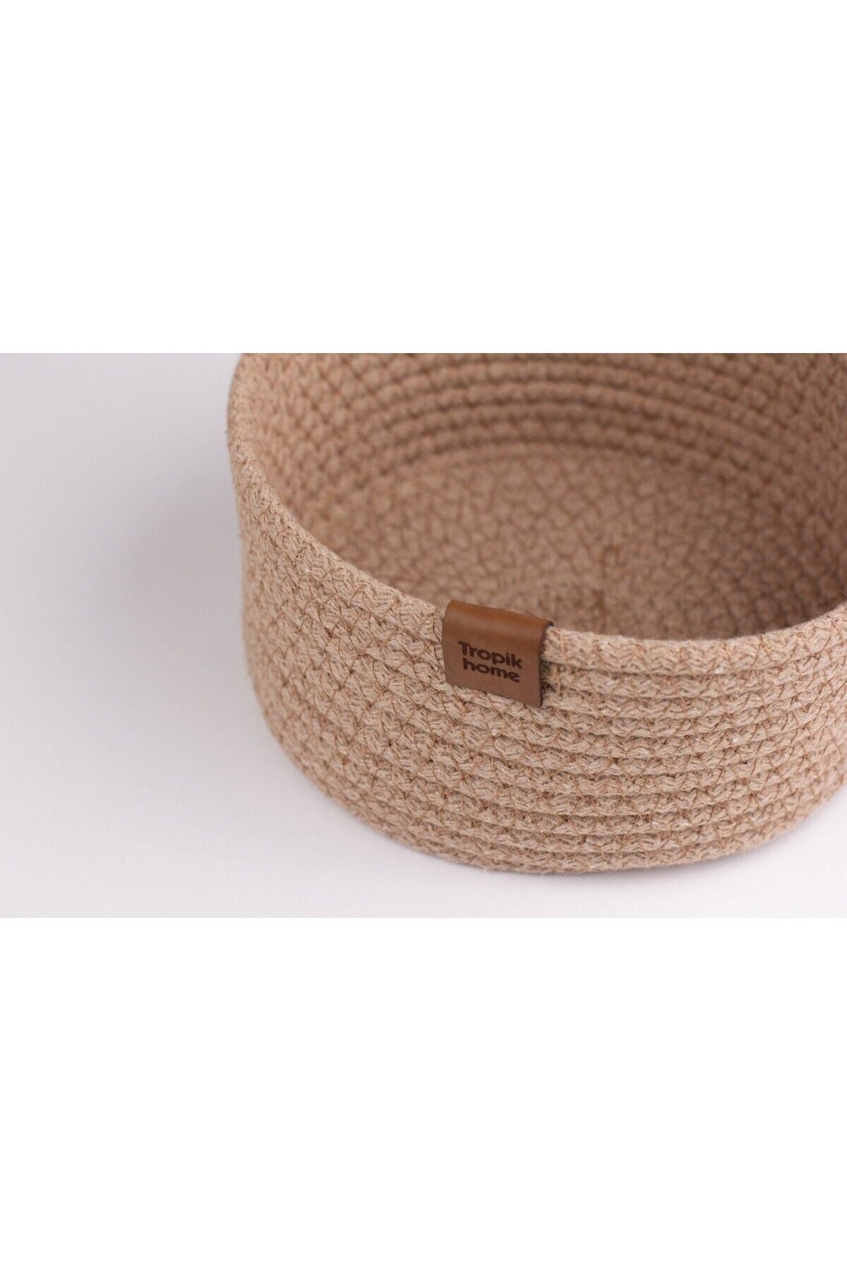 Tropikhome 19 x 10 cm Gri Çok Amaçlı Düzenleyici Hasır Sepet — 19 x 10