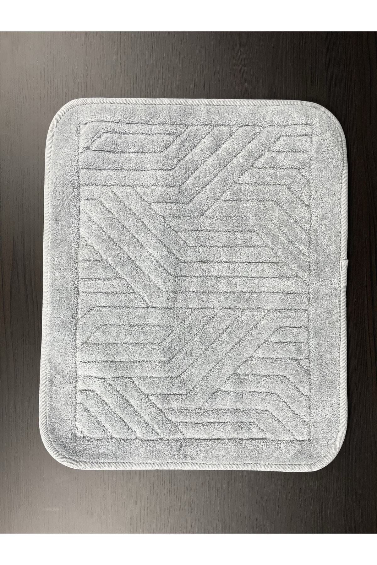 Tropikhome 60x100 ve 50x60cm 2 Parçalı Pamuk Gri Banyo Paspası — Tina
