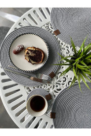 Tropikhome 2 Adet Gri Hasır 32x32 cm Amerikan Servis Supla — Gri