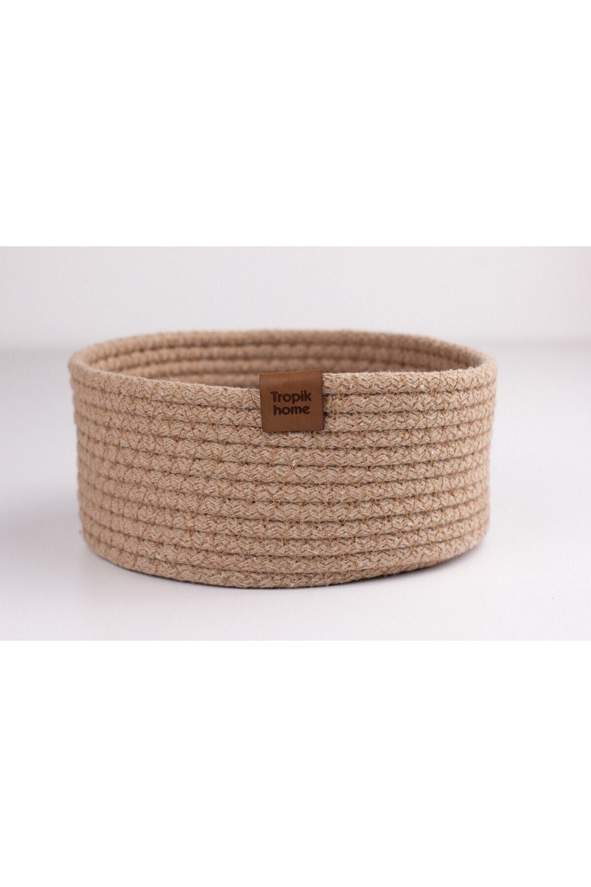 Tropikhome 19 x 10 cm Gri Çok Amaçlı Düzenleyici Hasır Sepet — 19 x 10