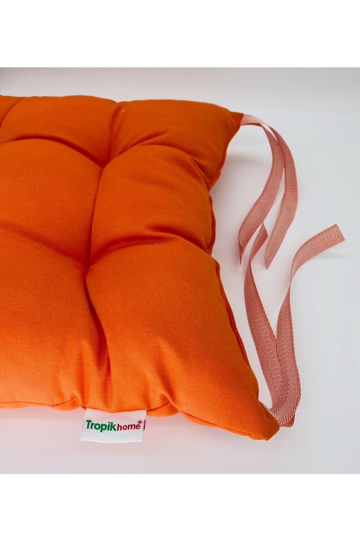 Tropikhome Ekoseli Gri 40 x 40 Pofuduk Silikon Dolgulu Sandalye Minderi — 40 x 40