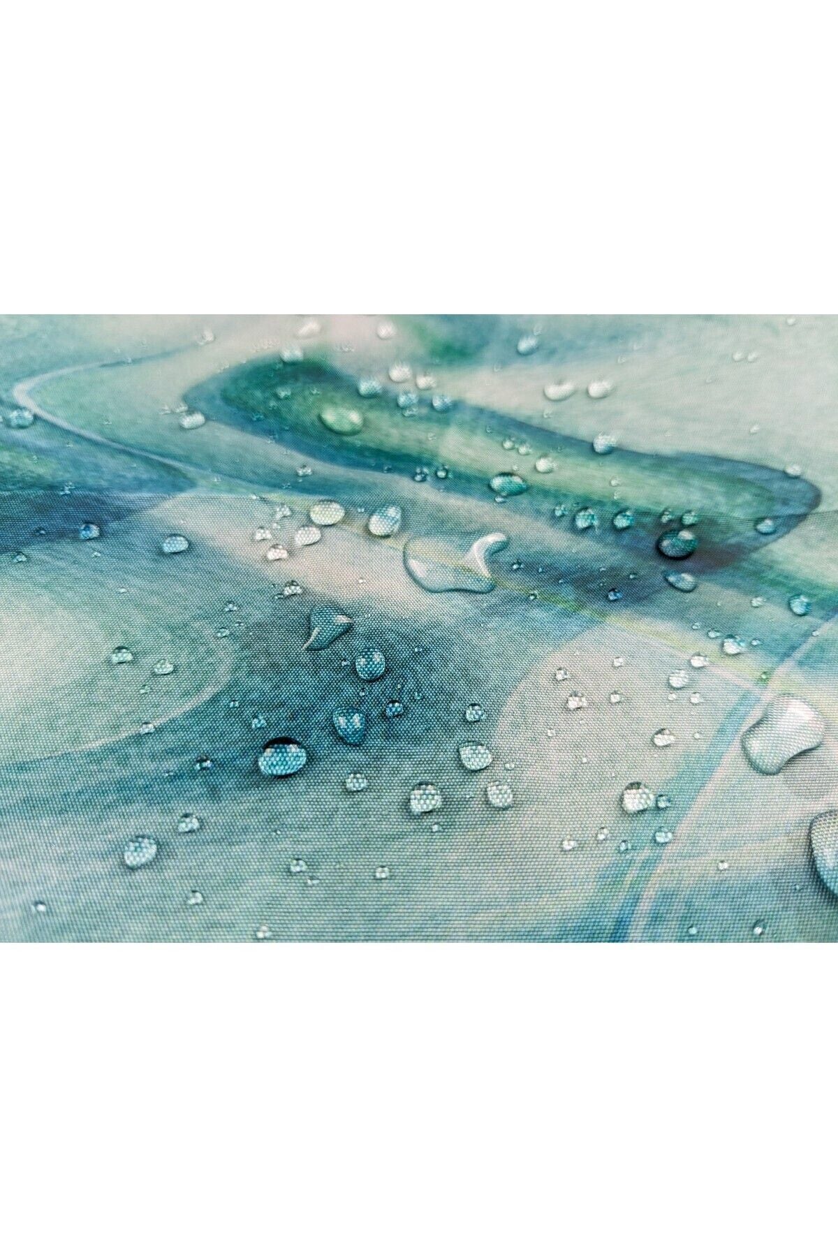Tropikhome 180 x 200 Yeşil Mermer Desenli Banyo Perdesi — Yeşil