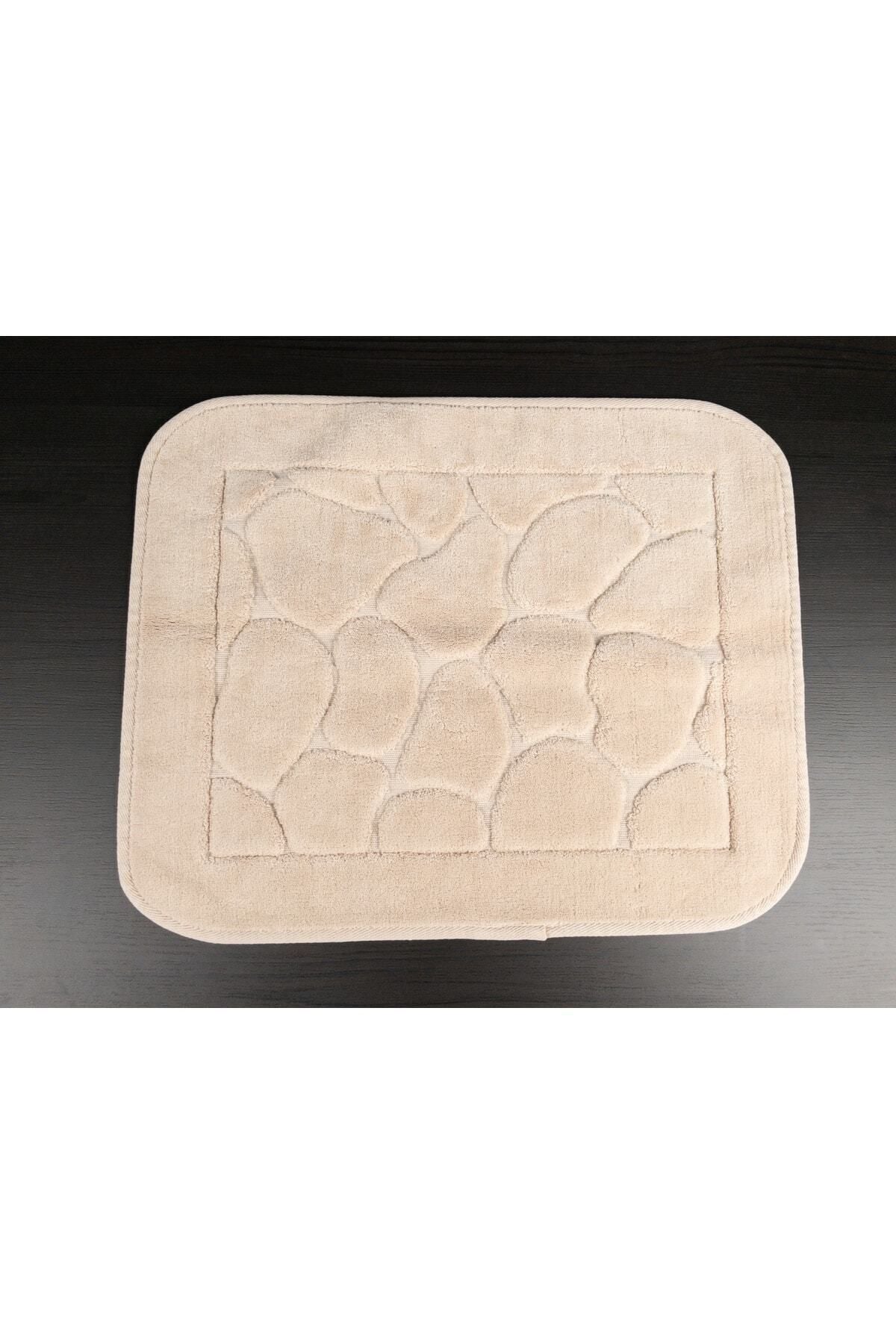 Tropikhome 60x100 ve 50x60cm 2 Parçalı Pamuk Krem Banyo Paspası — Mera