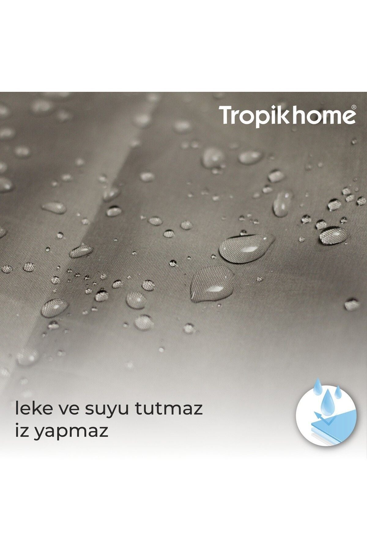 Tropikhome 180 x 200 Mavi Yunus Desenli Banyo Perdesi — Mavi