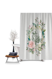 Tropikhome 180 x 200 Çok Renkli Melek Desenli Banyo Perdesi — Çok Renkli