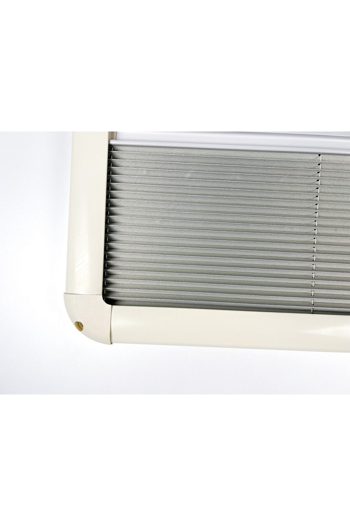Tropikhome 50 X 50 Gri 2'si Bir Arada Plise Blackout ve Sinekliklik Karavan Perdesi — 50 X 50