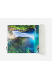 Tropikhome Kaymaz Tabanlı Dijital Baskılı 50x80cm Püsküllü Banyo Paspası — Waterfall