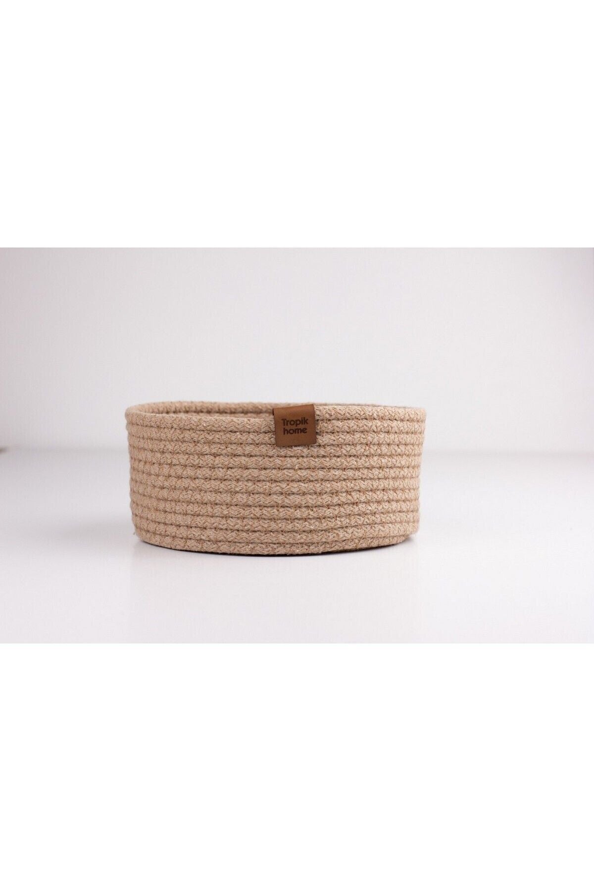 Tropikhome 19 x 10 cm Gri Çok Amaçlı Düzenleyici Hasır Sepet — 19 x 10