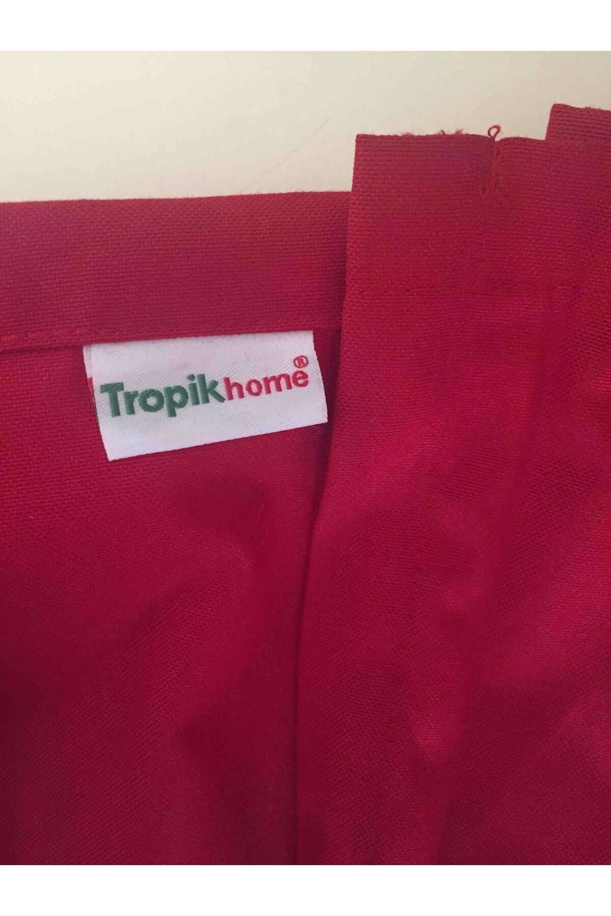 Tropikhome Pamuklu Su Geçirmez Kırmızı 40 x 140 Runner — Kırmızı