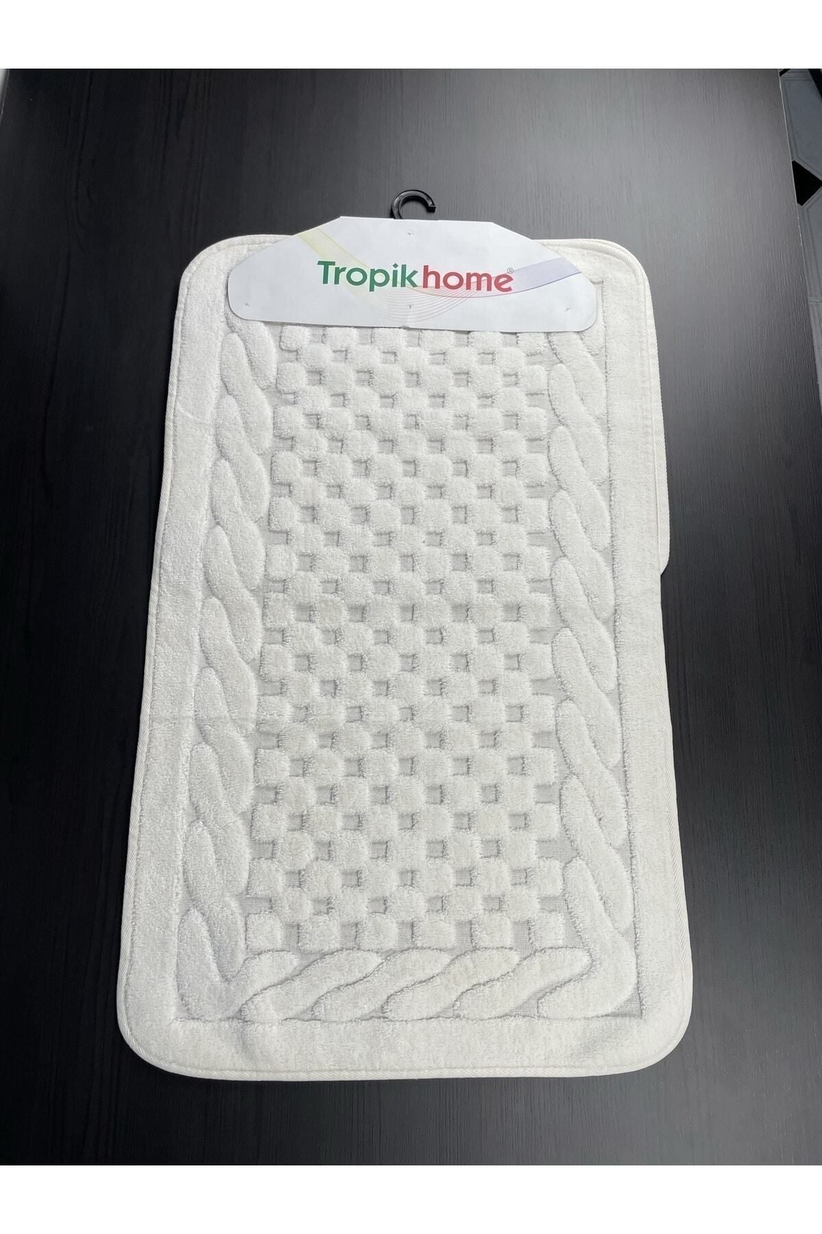 Tropikhome 60x100 ve 50x60cm 2 Parçalı Pamuk Bej Banyo Paspası — Netha