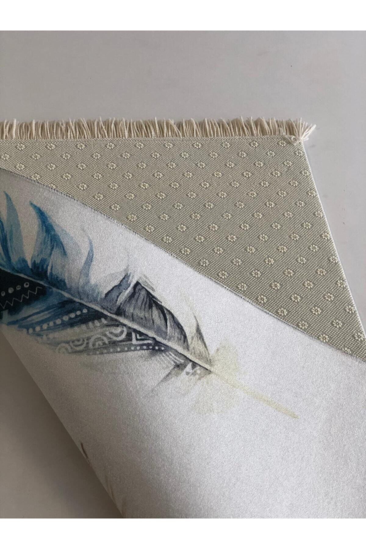 Tropikhome Kaymaz Tabanlı Dijital Baskılı 50x80cm Püsküllü Banyo Paspası — Spring