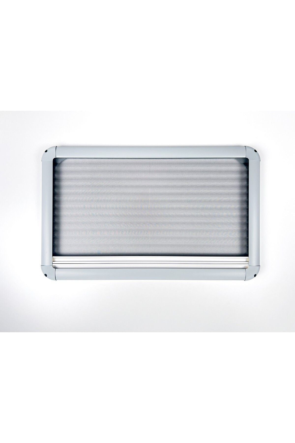 Tropikhome 120 X 50 Gri 2'si Bir Arada Plise Blackout ve Sinekliklik Karavan Perdesi — 120 X 50