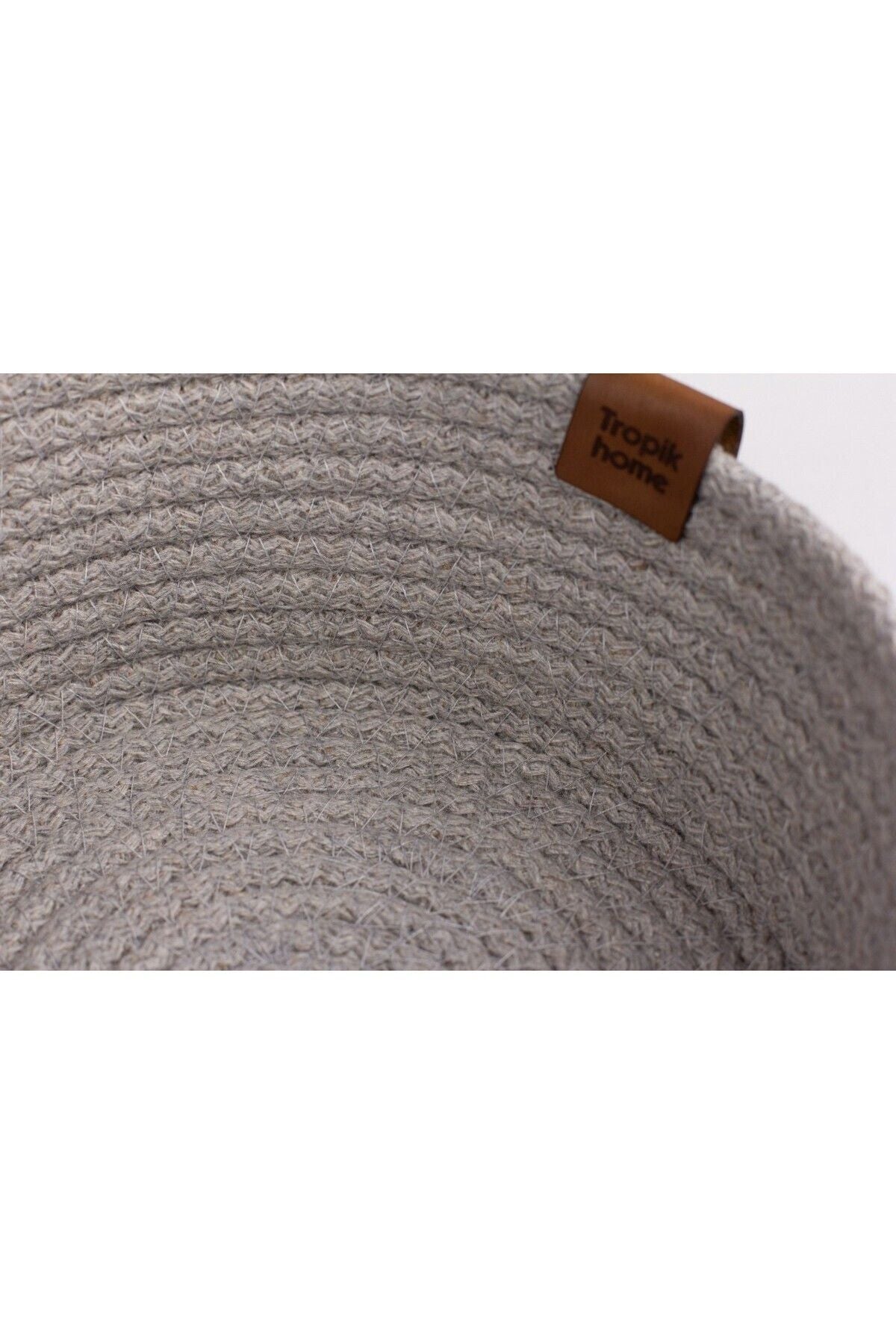 Tropikhome 19 x 10 cm Gri Çok Amaçlı Düzenleyici Hasır Sepet — 19 x 10