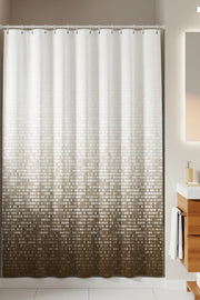 Tropikhome 180 x 200 Kahverengi Desenli Banyo Perdesi — Kahverengi