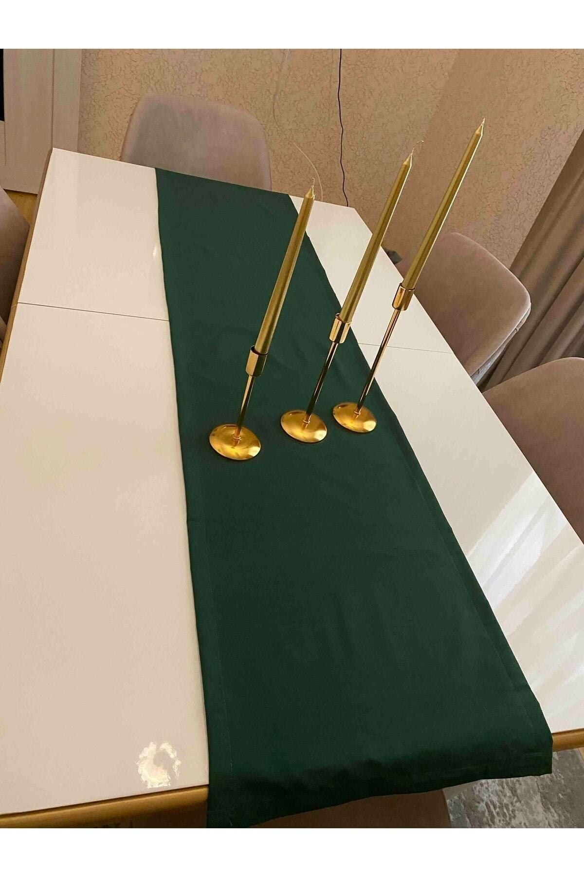 Tropikhome Pamuklu Su Geçirmez Yeşil 40 x 140 Runner — Yeşil