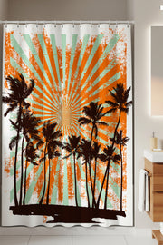 Tropikhome 180 x 200 Çok Renkli Desenli Banyo Perdesi — Çok Renkli