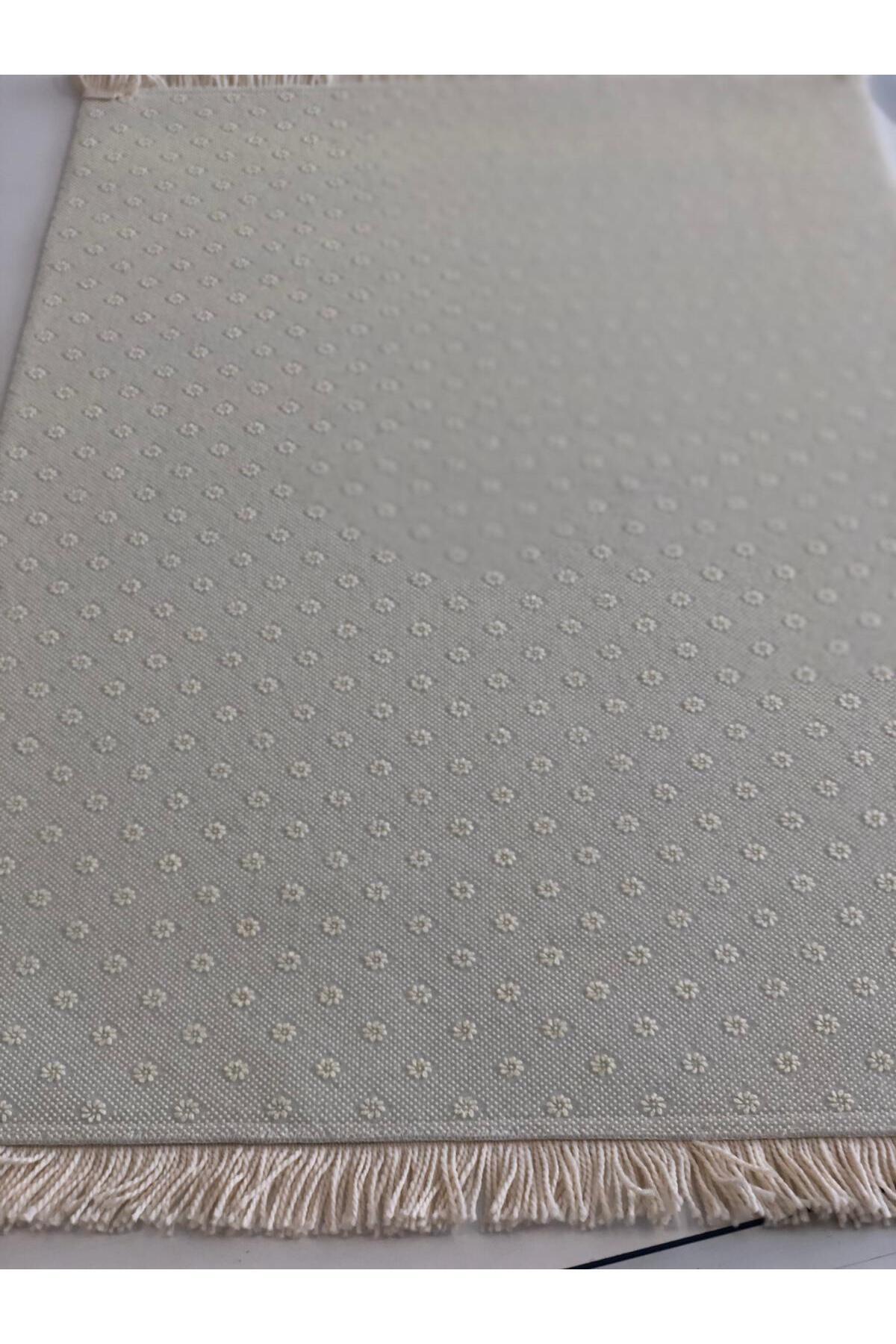 Tropikhome Kaymaz Tabanlı Dijital Baskılı 50x80cm Püsküllü Banyo Paspası — 7359