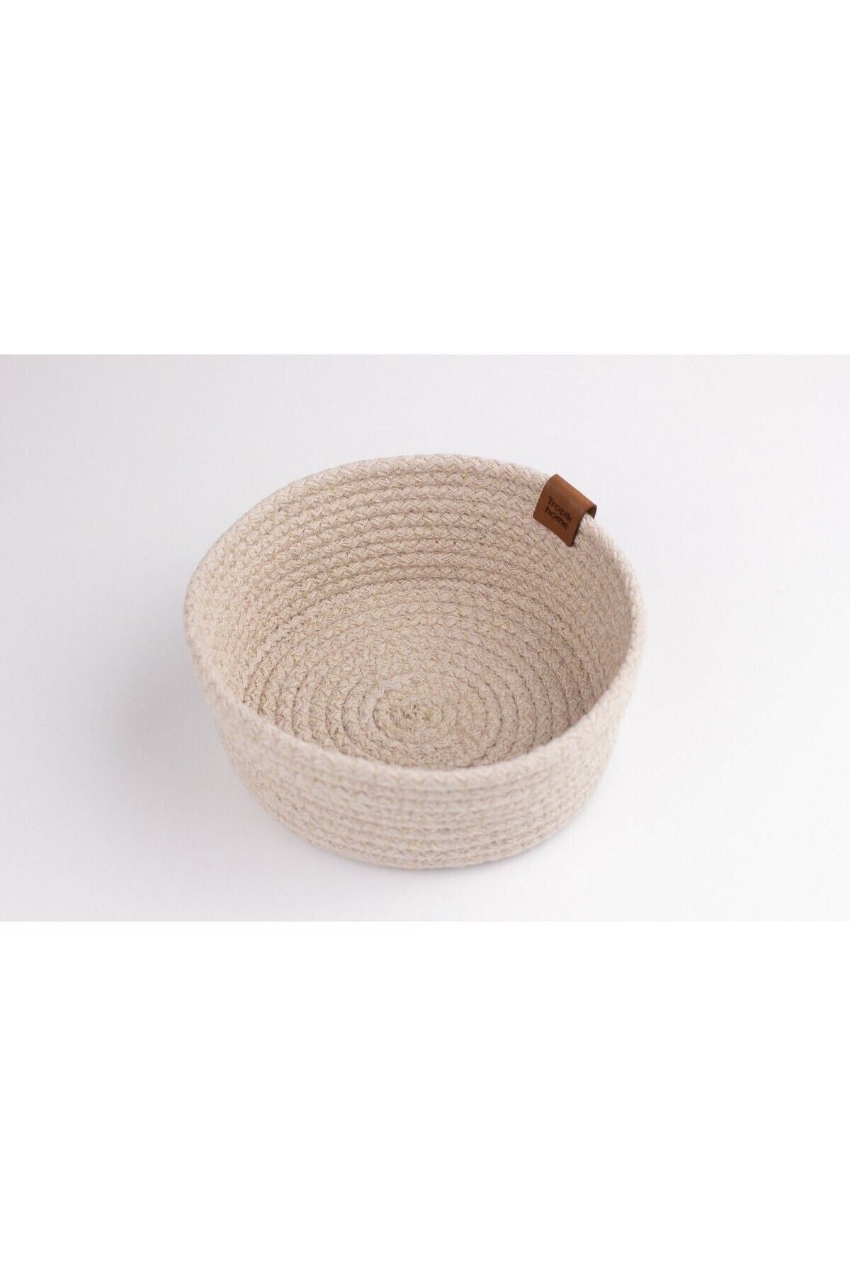 Tropikhome 19 x 10 cm Gri Çok Amaçlı Düzenleyici Hasır Sepet — 19 x 10
