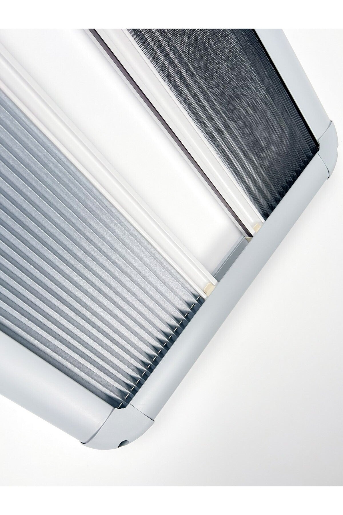 Tropikhome 40 X 20 Siyah 2'si Bir Arada Plise Blackout ve Sinekliklik Karavan Perdesi — 40 X 20