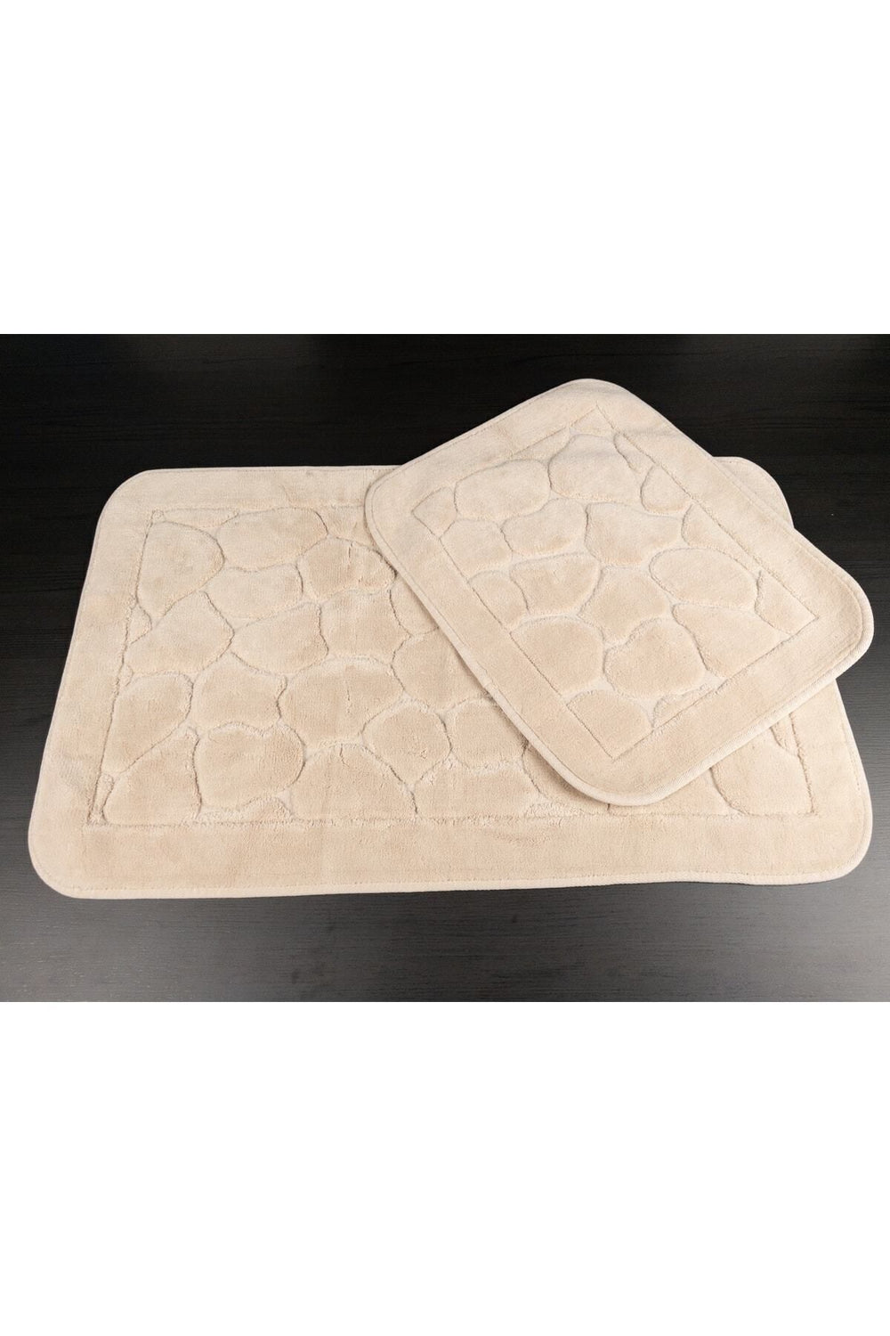 Tropikhome 60x100 ve 50x60cm 2 Parçalı Pamuk Krem Banyo Paspası — Mera
