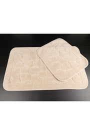 Tropikhome 60x100 ve 50x60cm 2 Parçalı Pamuk Krem Banyo Paspası — Mera