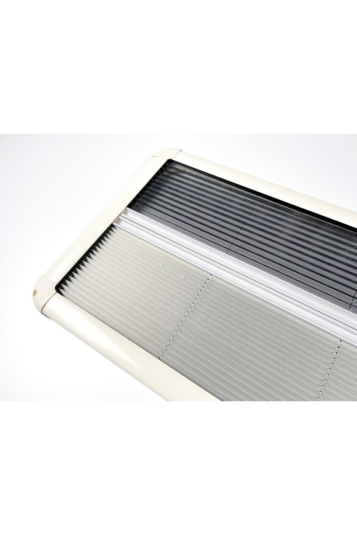 Tropikhome 40 X 20 Siyah 2'si Bir Arada Plise Blackout ve Sinekliklik Karavan Perdesi — 40 X 20