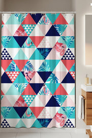 Tropikhome 180 x 200 Çok Renkli Desenli Banyo Perdesi — Çok Renkli