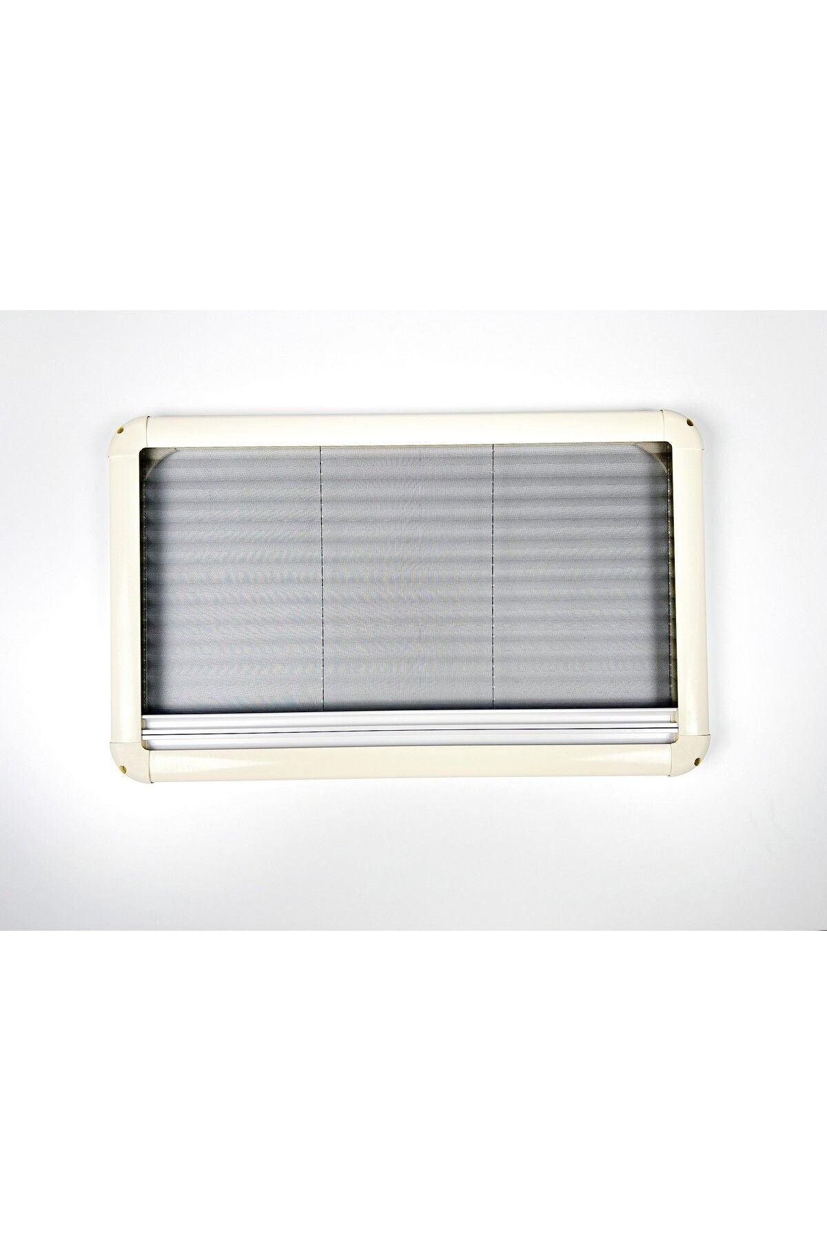 Tropikhome 100 X 50 Gri 2'si Bir Arada Plise Blackout ve Sinekliklik Karavan Perdesi — 100 X 50