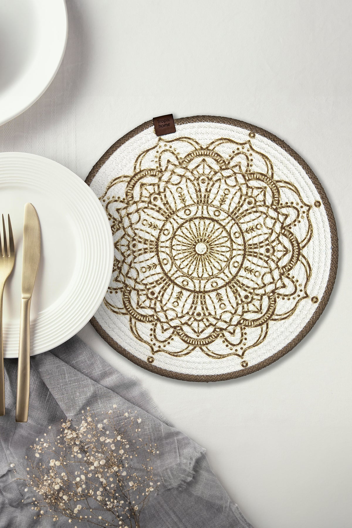 Tropikhome Bal Kabağı Desenli Renkli 32 x 32 cm Supla — Çok Renkli
