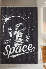 Tropikhome 180 x 200 Çok Renkli Uzay Desenli Banyo Perdesi — Çok Renkli
