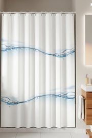 Tropikhome 180 x 200 Çok Renkli Su Damlası Desenli Banyo Perdesi — Çok Renkli