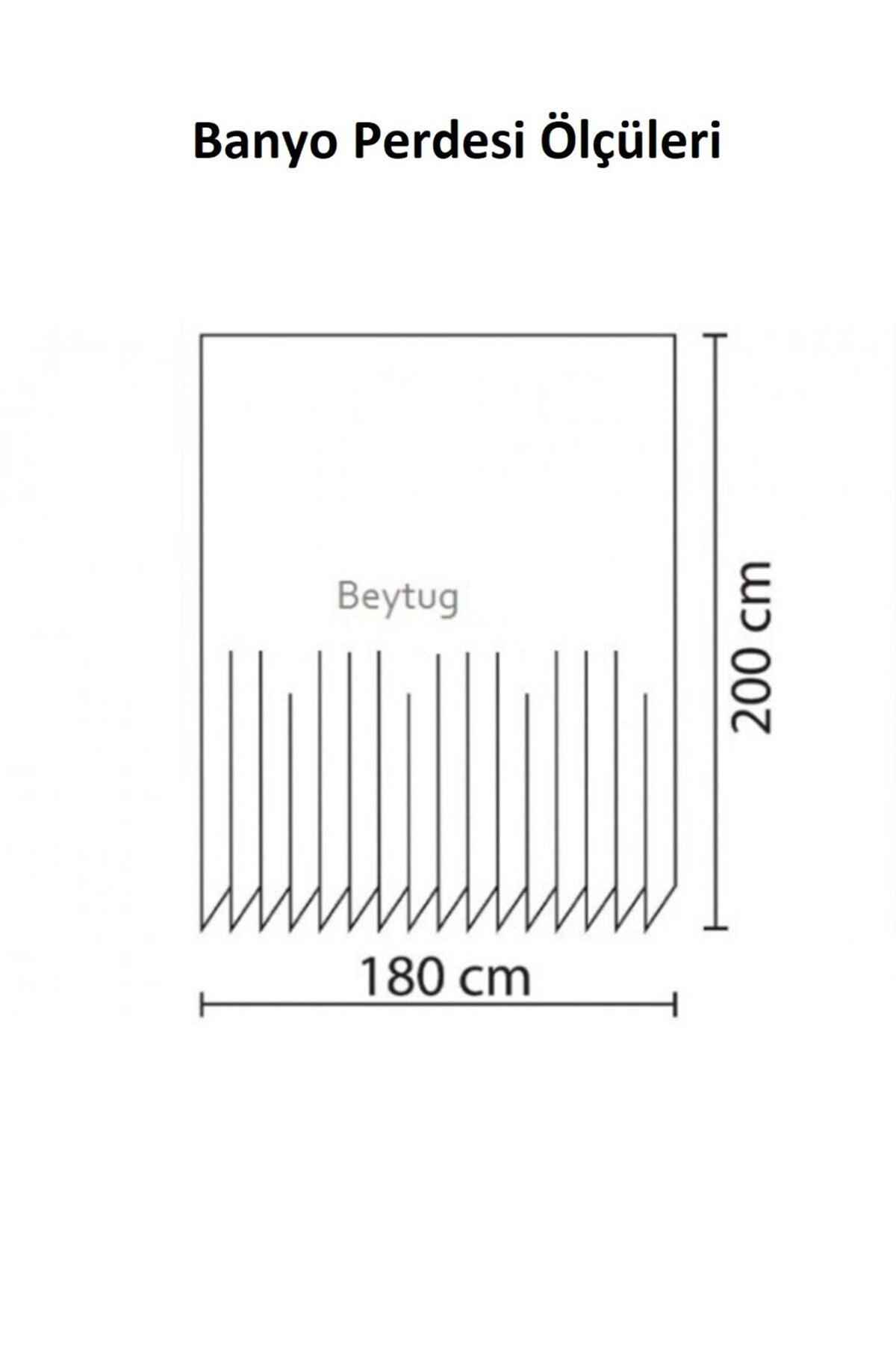 Polyester Kumaş Siyah Banyo Perdesi Siyah 2MT Yaylı Boru ve C-halkalı Set — Siyah