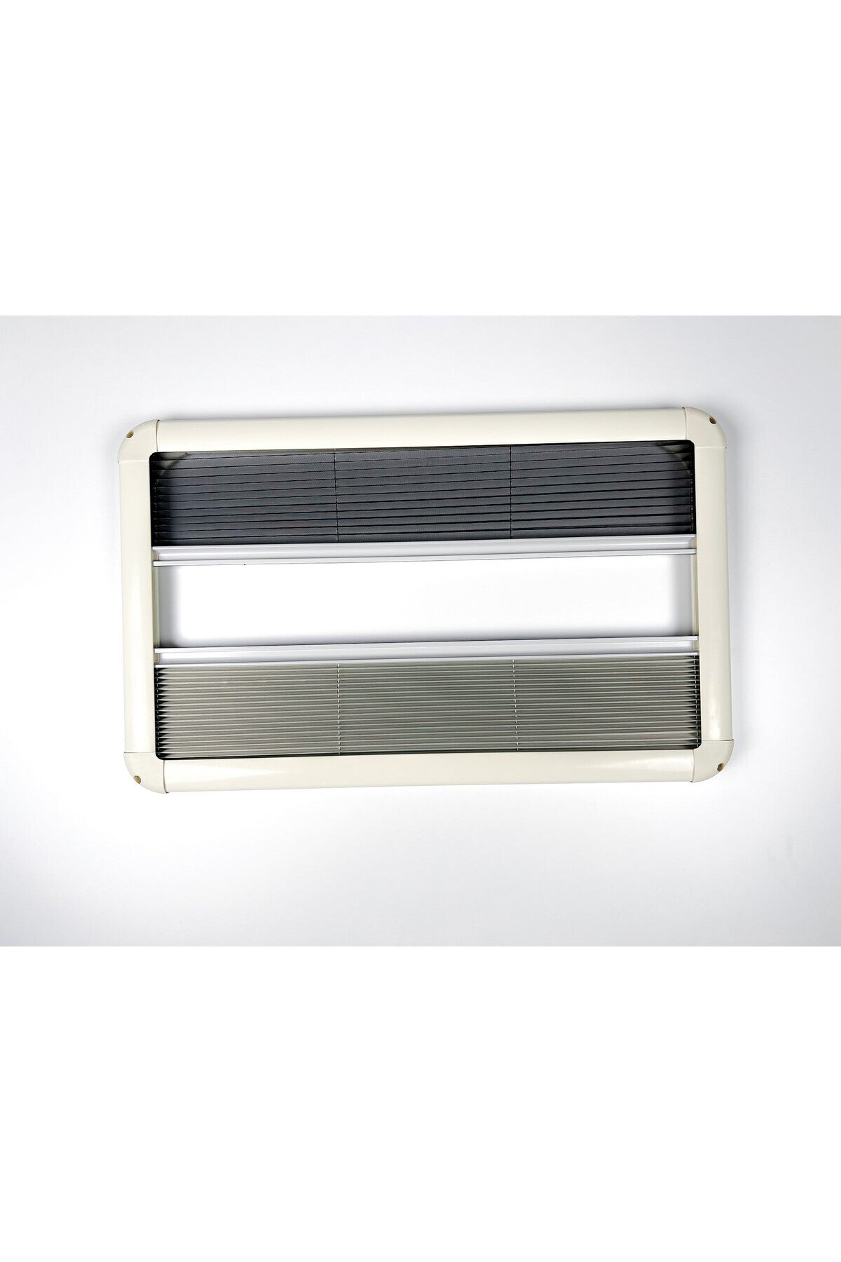 Tropikhome 85 X 40 Krem 2'si Bir Arada Plise Blackout ve Sinekliklik Karavan Perdesi — 85 X 40