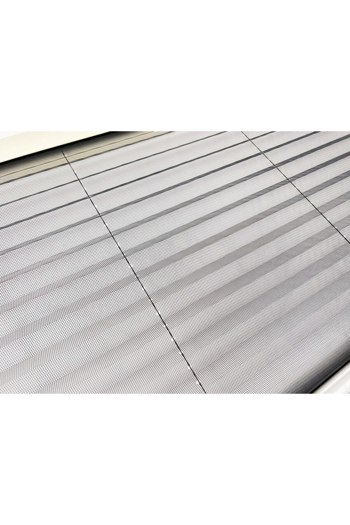 Tropikhome 70 X 50 Siyah 2'si Bir Arada Plise Blackout ve Sinekliklik Karavan Perdesi — 70 X 50