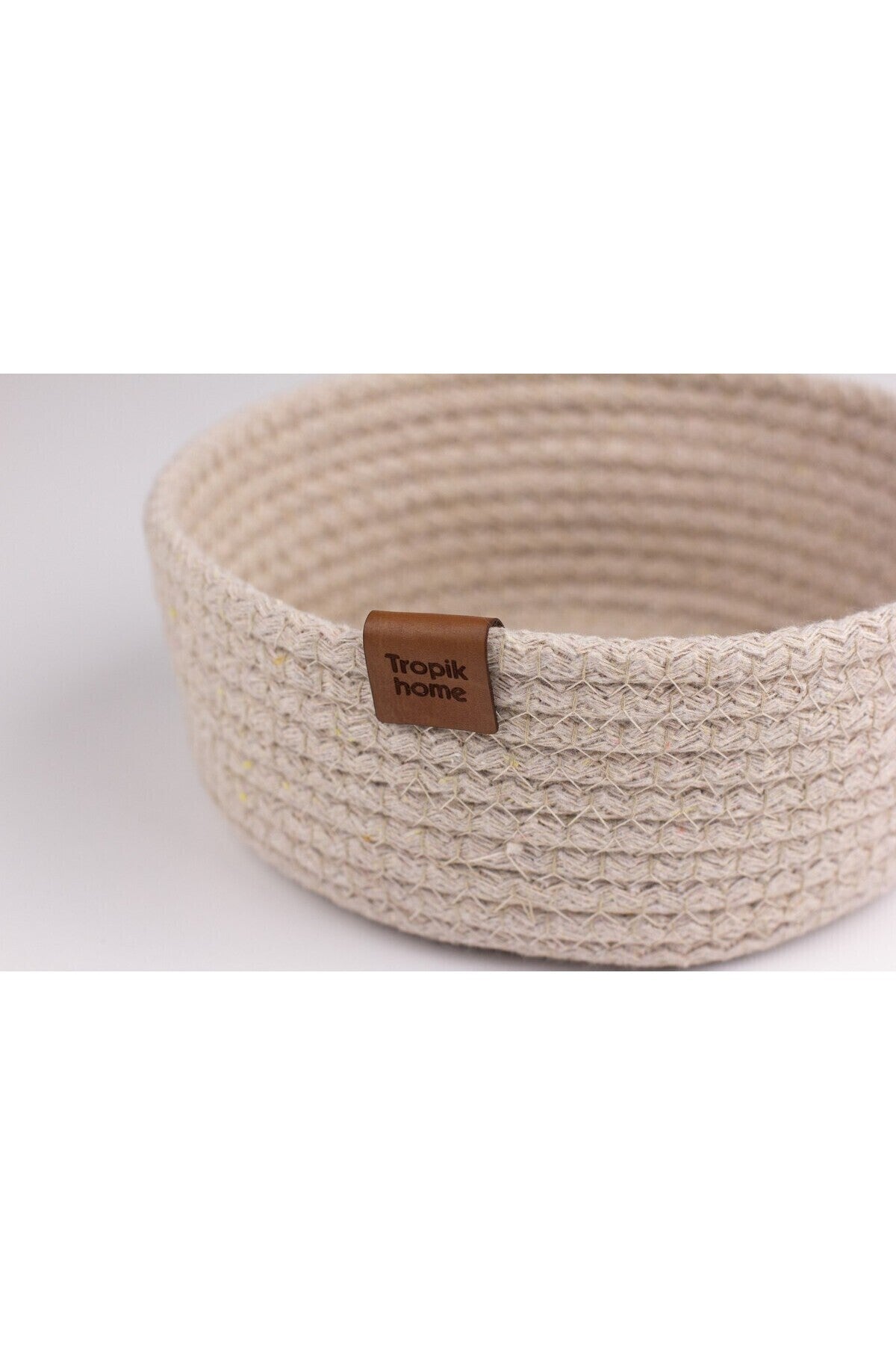 Tropikhome 19 x 10 cm Gri Çok Amaçlı Düzenleyici Hasır Sepet — 19 x 10