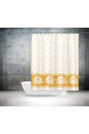 Tropikhome 120 X 200 (Çift Kanat) Kahverengi Midye Kabuğu Desenli Banyo Perdesi — Kahverengi