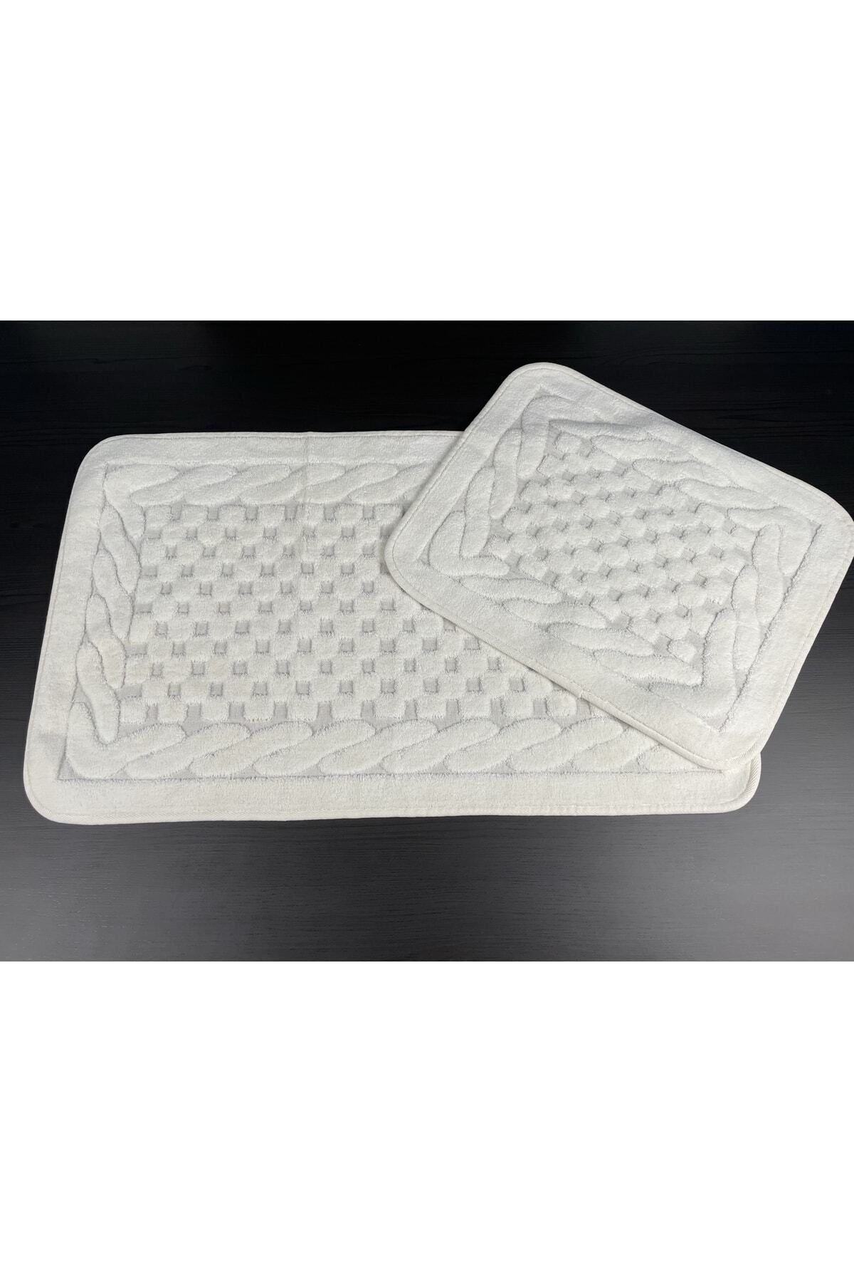 Tropikhome 60x100 ve 50x60cm 2 Parçalı Pamuk Bej Banyo Paspası — Netha