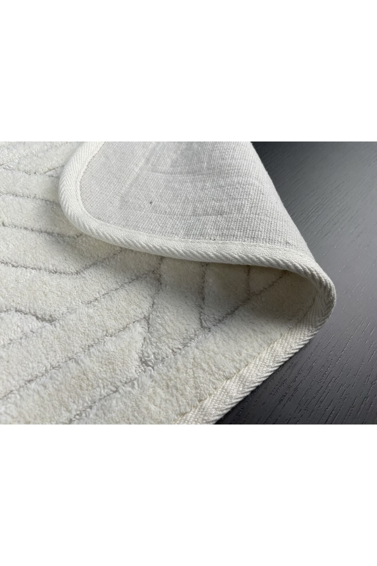 Tropikhome 60x100 ve 50x60cm 2 Parçalı Pamuk Gri Banyo Paspası — Tina
