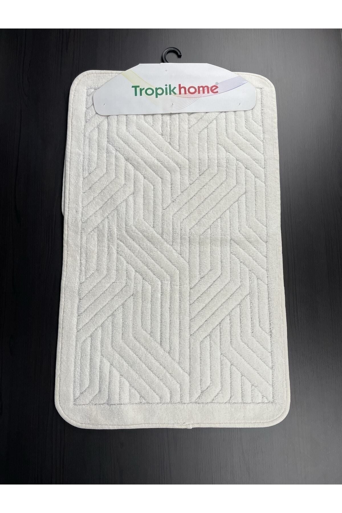 Tropikhome 60x100 ve 50x60cm 2 Parçalı Pamuk Gri Banyo Paspası — Tina